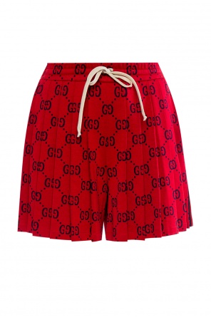 Pleated shorts with logo pattern, zdjęcie 1 Pleated shorts with logo pattern od Gucci
